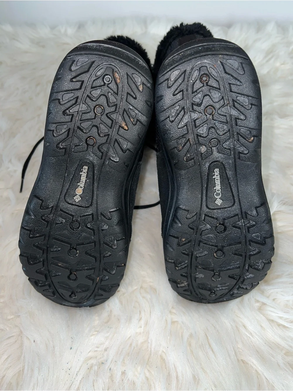 Columbia Women’s Waterproof Snow Boots - Black Suede & Faux Fur Size 6